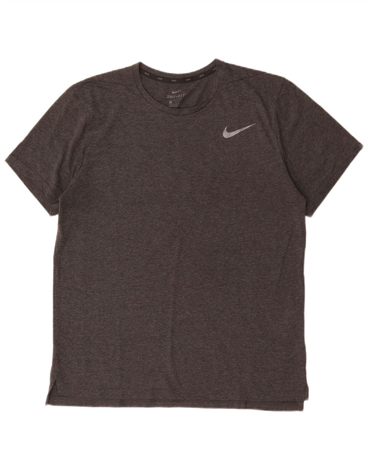 T-shirt Nike Dri Fit da uomo, grande, in poliestere grigio