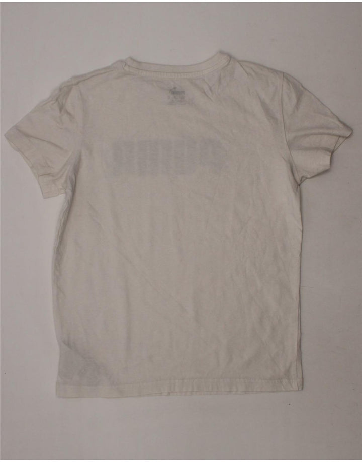 PUMA Boys Graphic T-Shirt Top 11-12 Years White Cotton Vintage Puma and Second-Hand Puma from Messina Hembry 