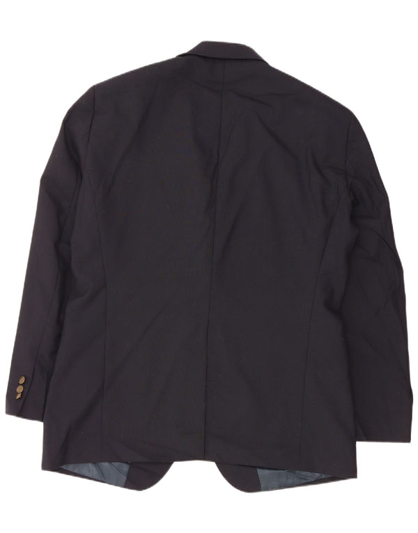 DOCKERS Giacca blazer da uomo a 2 bottoni UK 42 XL Poliestere nero