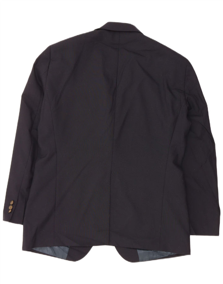 DOCKERS Giacca blazer da uomo a 2 bottoni UK 42 XL Poliestere nero