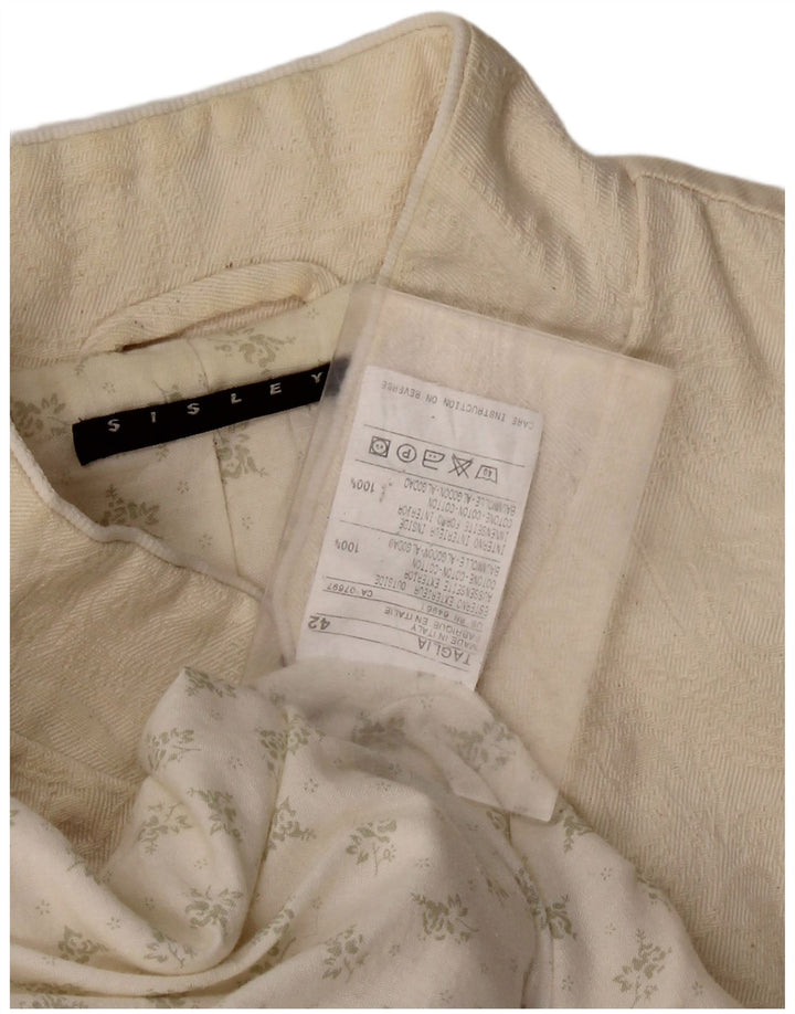 Soprabito da donna SISLEY IT 42 cotone bianco sporco medio