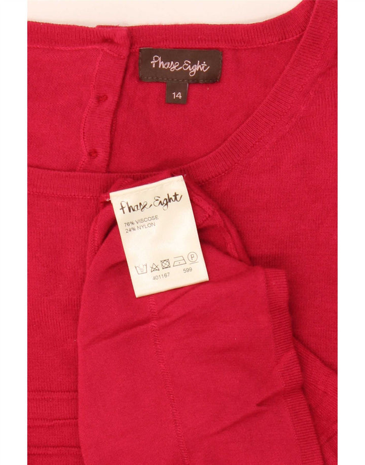 Maglione da donna con scollo a barca Phase Eight UK 14 a righe rosa medio