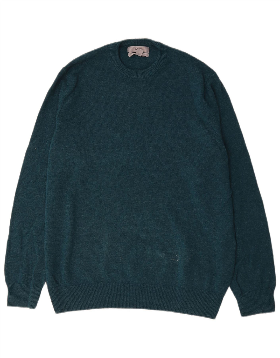 Maglione maglione girocollo da uomo Marks & Spencer XL verde lana d'agnello