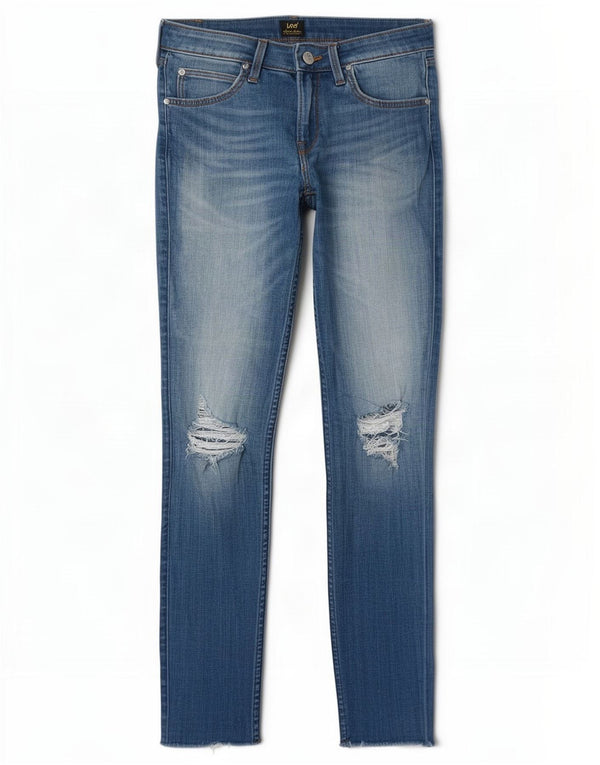 Jeans skinny effetto invecchiato Scarlett da donna Lee W28 L29 cotone blu