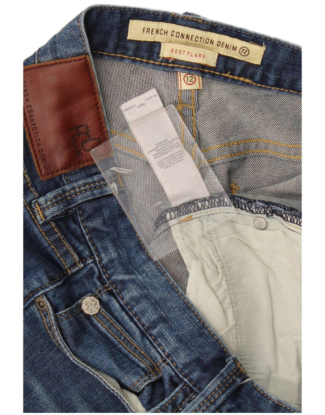 Jeans svasati bootcut da donna French Connection UK 12 medio W32 L34 blu