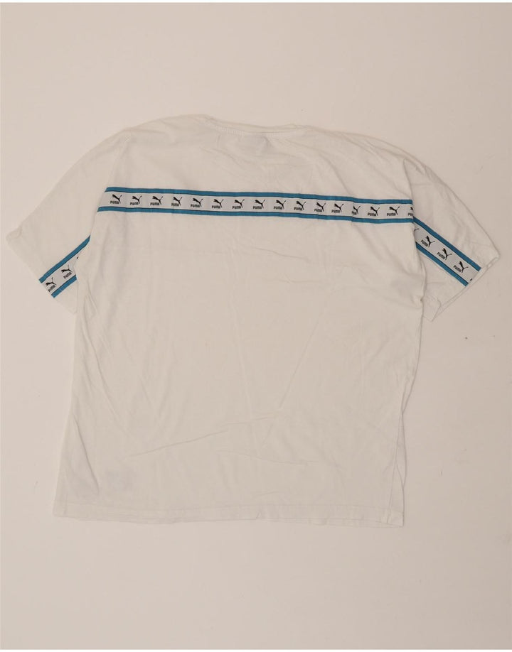 PUMA Mens Graphic T-Shirt Top Medium White Cotton Vintage Puma and Second-Hand Puma from Messina Hembry 