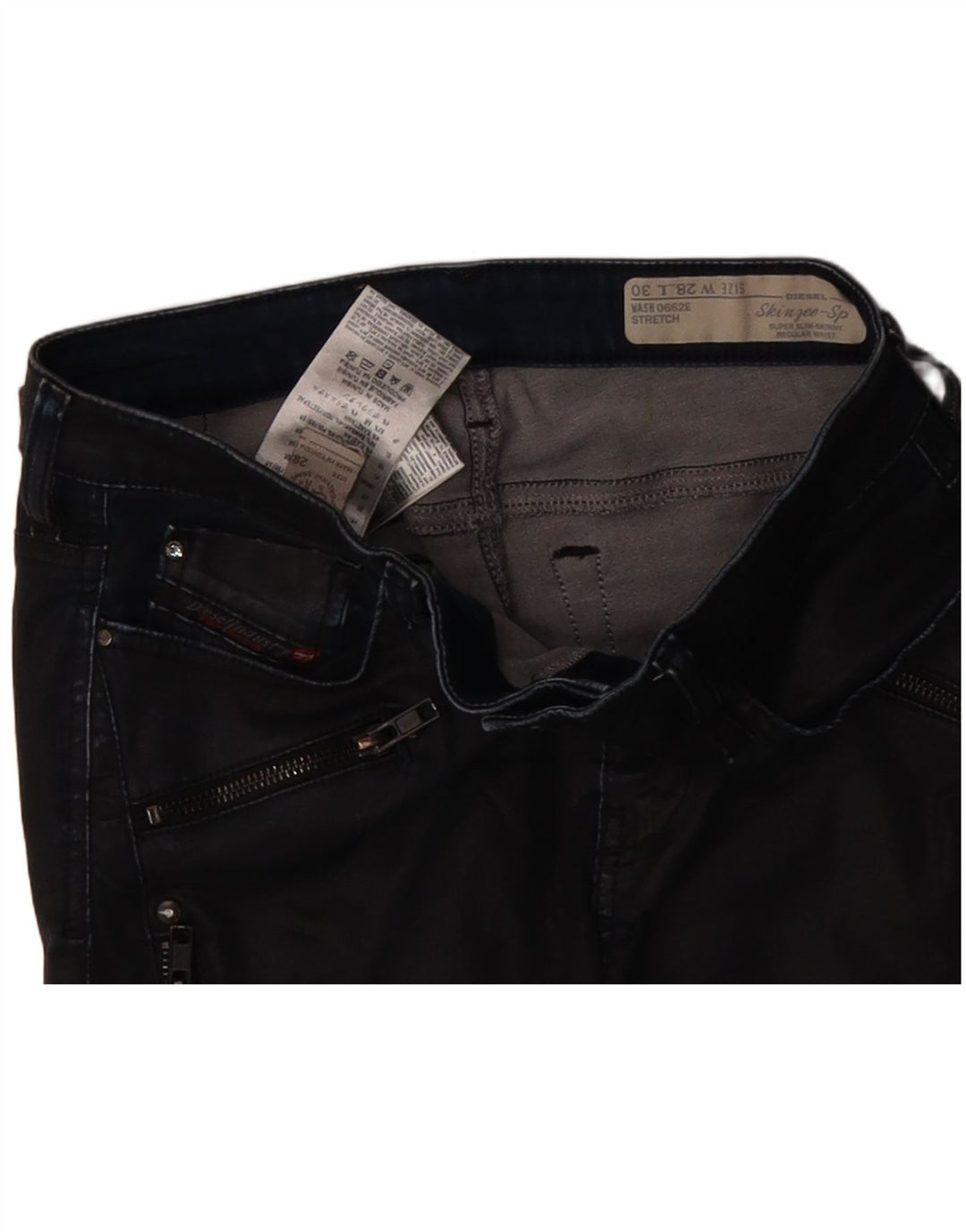 Womens Regular Waist Super Slim Skinny Jeans W28 L29