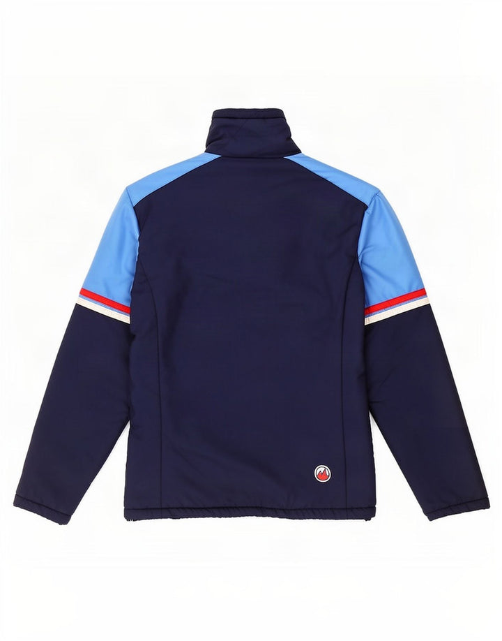 MARILENA Giacca imbottita da uomo UK 38 Medium Blu Navy Colourblock Poliammide