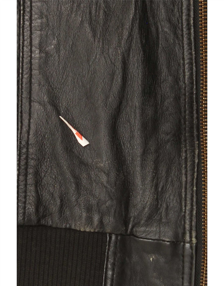 Giacca in pelle militare da uomo Bench UK 38 media nera