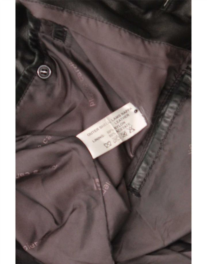 Giacca in pelle da uomo Pierre Cardin UK 40 grande nera