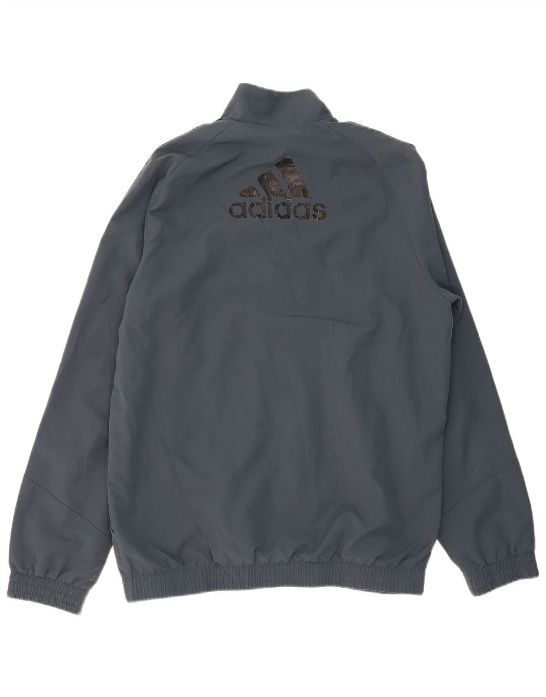 ADIDAS Mens Graphic Tracksuit Top Jacket UK 38/40 Medium Grey Polyester
