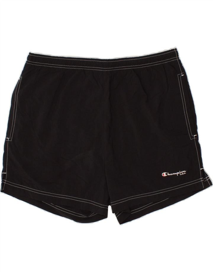 CHAMPION Mens Swimming Shorts XL  Black Polyester Vintage Champion and Second-Hand Champion from Messina Hembry 