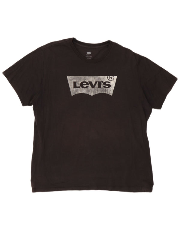T-shirt grafica da donna Levi's Top UK 18 XL cotone nero