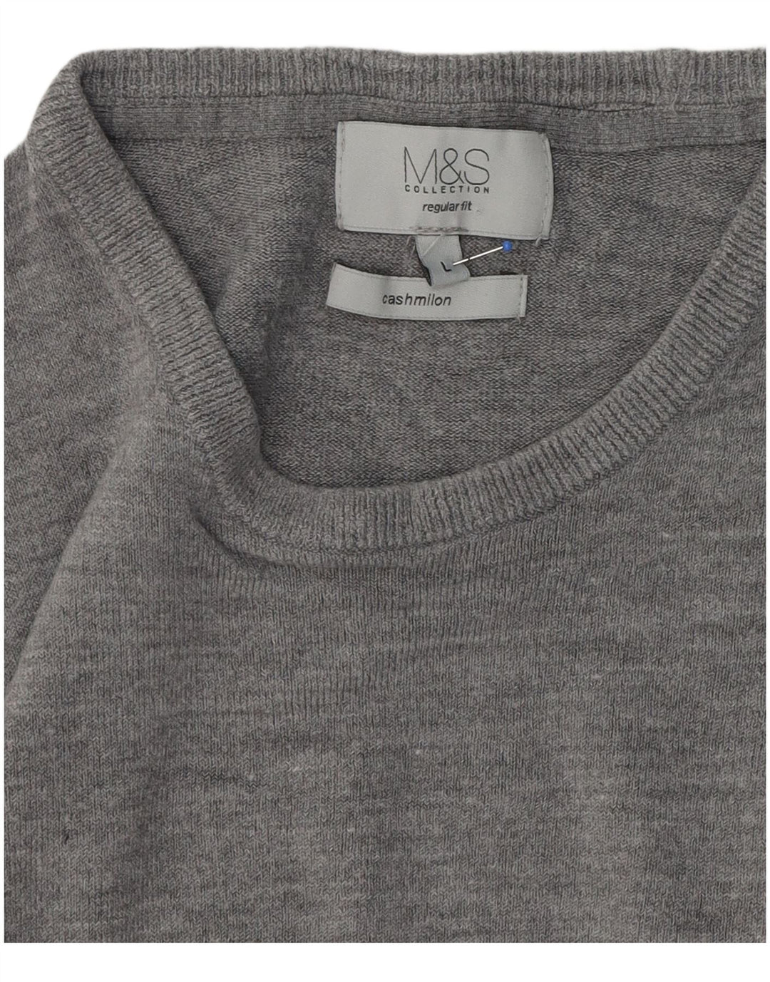 Maglione maglione girocollo vestibilità regolare da uomo Marks & Spencer grande grigio