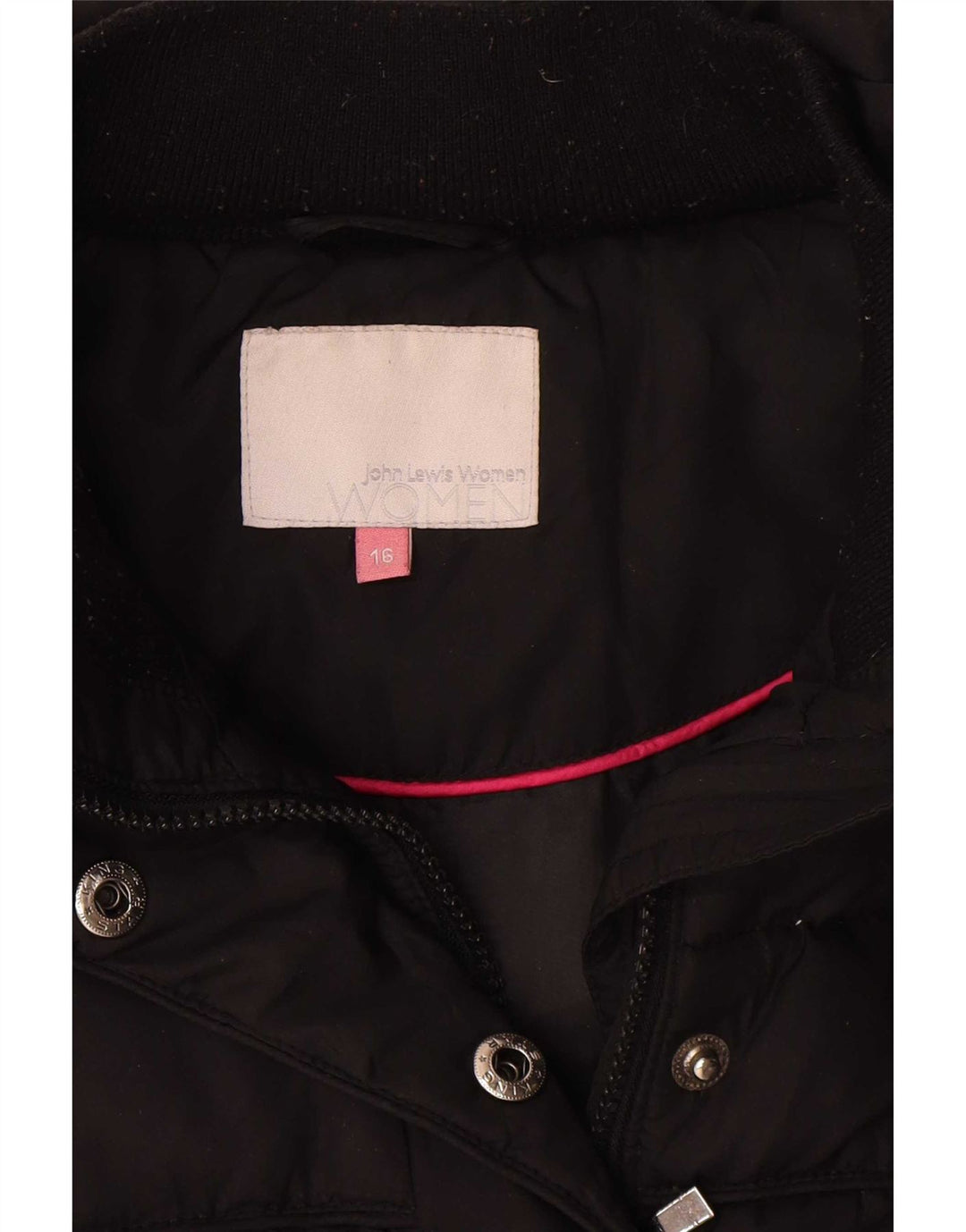 Gilet imbottito da donna John Lewis UK 16 grande poliestere nero