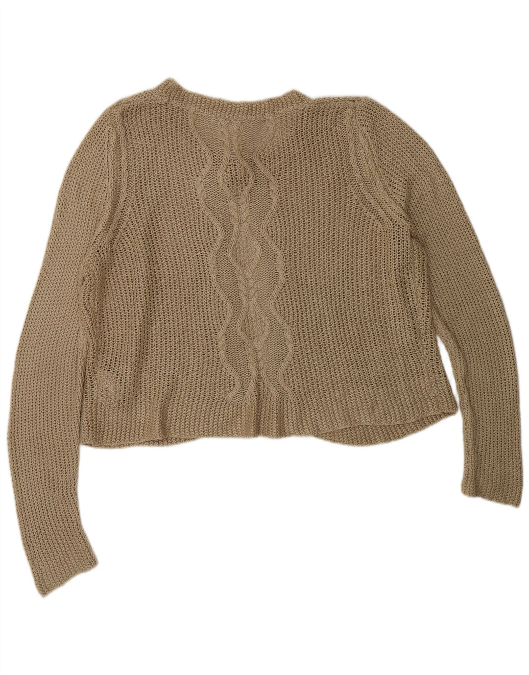 Maglione cardigan oversize da donna Marks & Spencer UK 16 Large Beige Acrilico