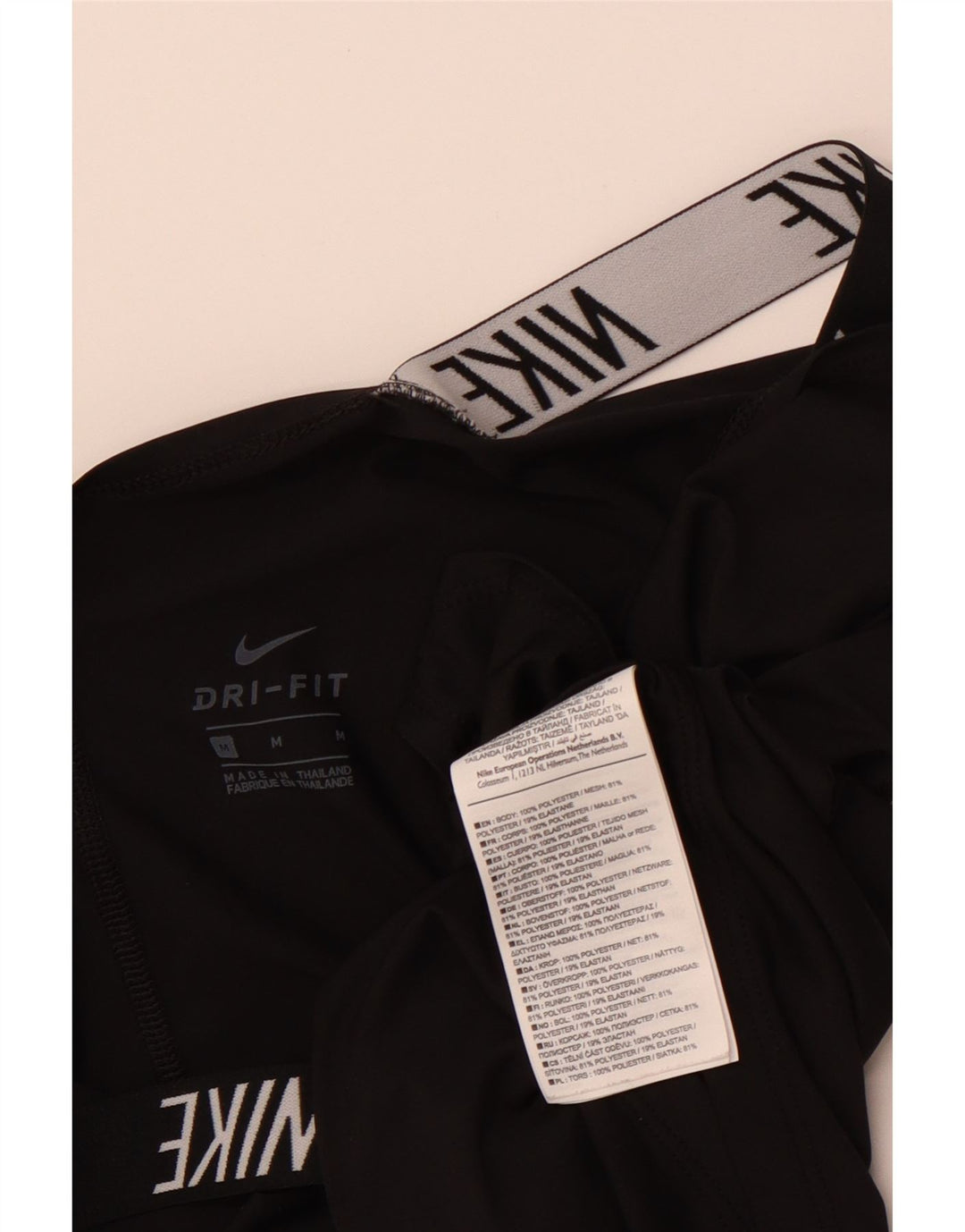 Canotta grafica NIKE Dri Fit vestibilità ampia da donna UK 12 medio nero