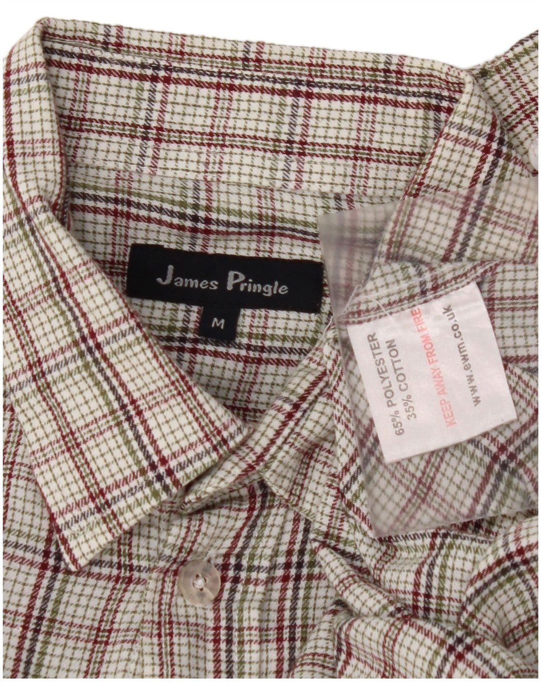 JAMES PRINGLE Camicia da uomo in poliestere a quadri multicolore medio