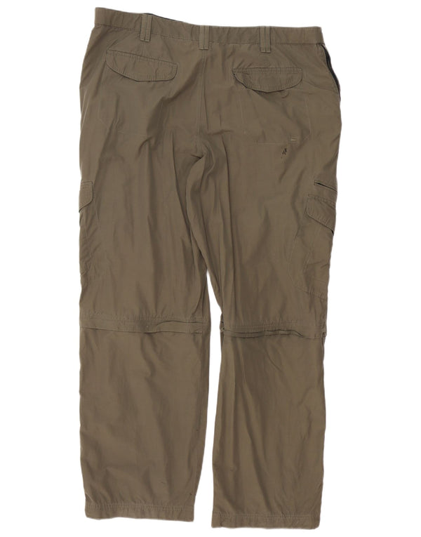 Pantaloni cargo dritti Marks & Spencer da uomo Blue Harbour W42 L31 kaki