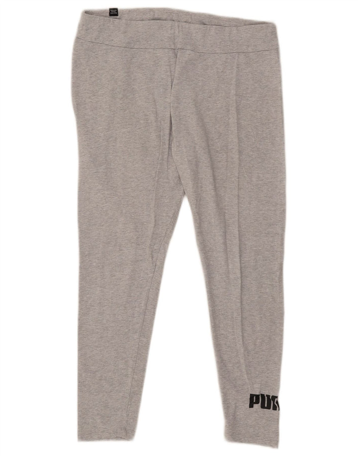 Leggings grafici da donna Puma UK 14 Large Grey Flecked