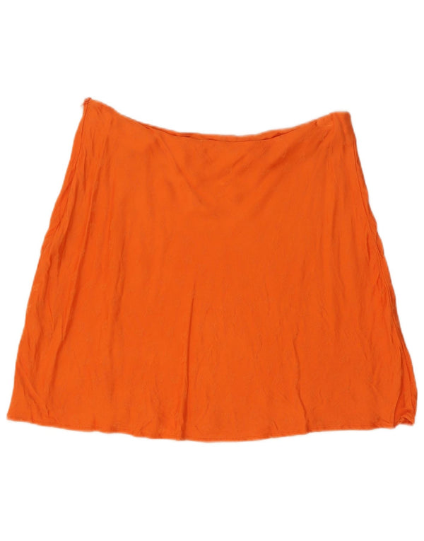Minigonna Zara da donna grande W30 in viscosa arancione