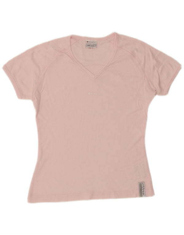 T-shirt CHAMPION da donna Heritage Classics UK 14 grande cotone rosa