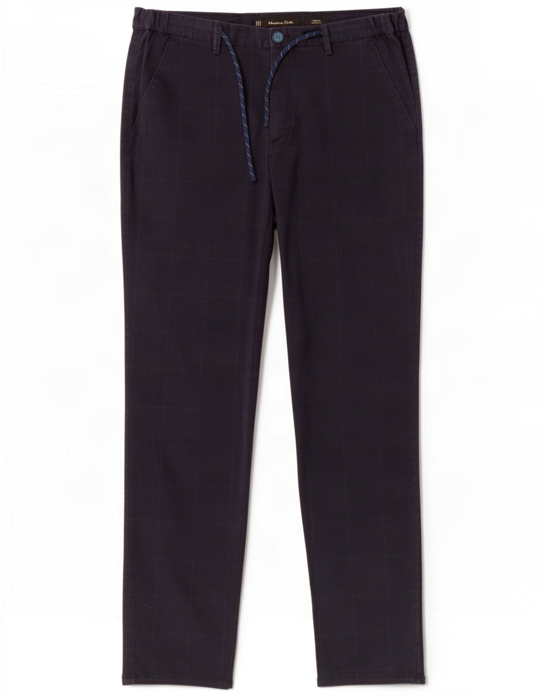 Pantaloni chino da uomo Massimo Dutti EU 42 Large W32 L32 blu navy a quadri