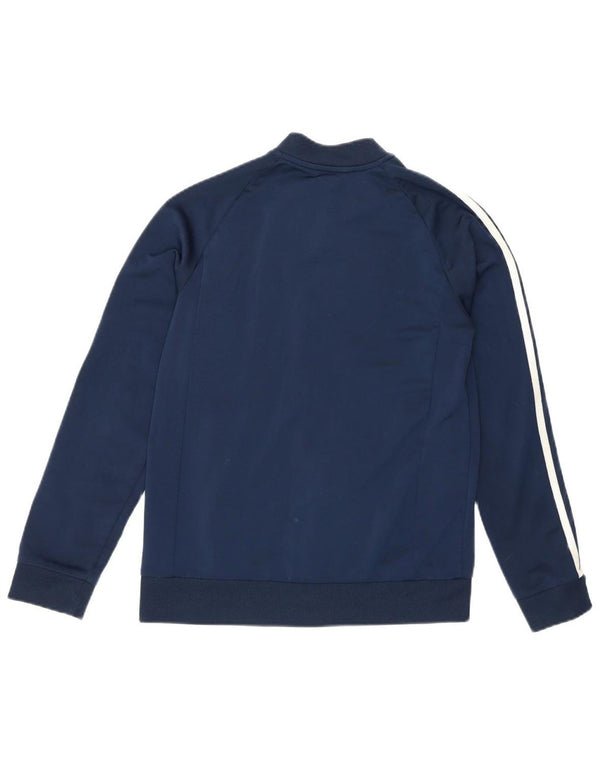 Adidas Boys Tracksuit Top Jacket 11-12 Years Navy Blue Colourblock Sports