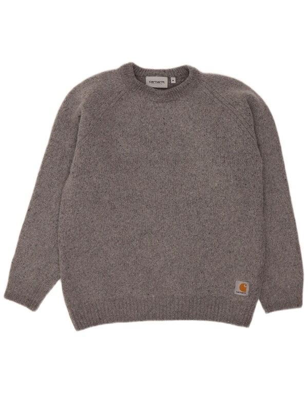 Maglione girocollo per ragazze Carhartt 11-12 anni in lana d'agnello grigio medio
