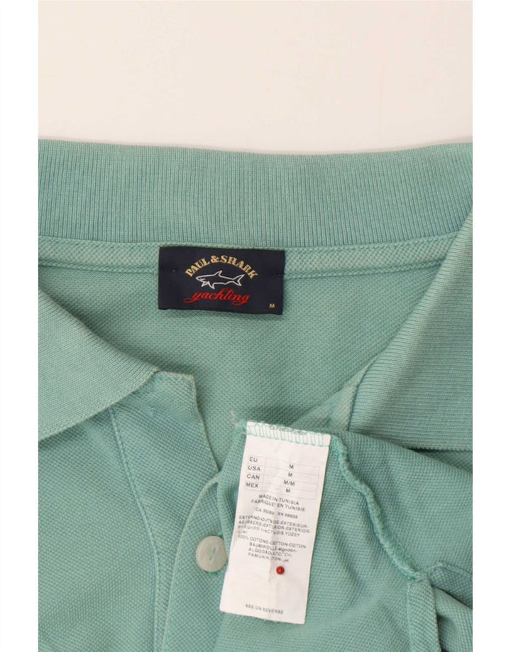 Polo da uomo Paul & Shark in cotone verde medio
