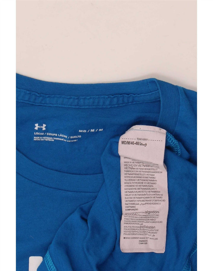 T-shirt grafica da uomo Under Armour Top in cotone blu medio