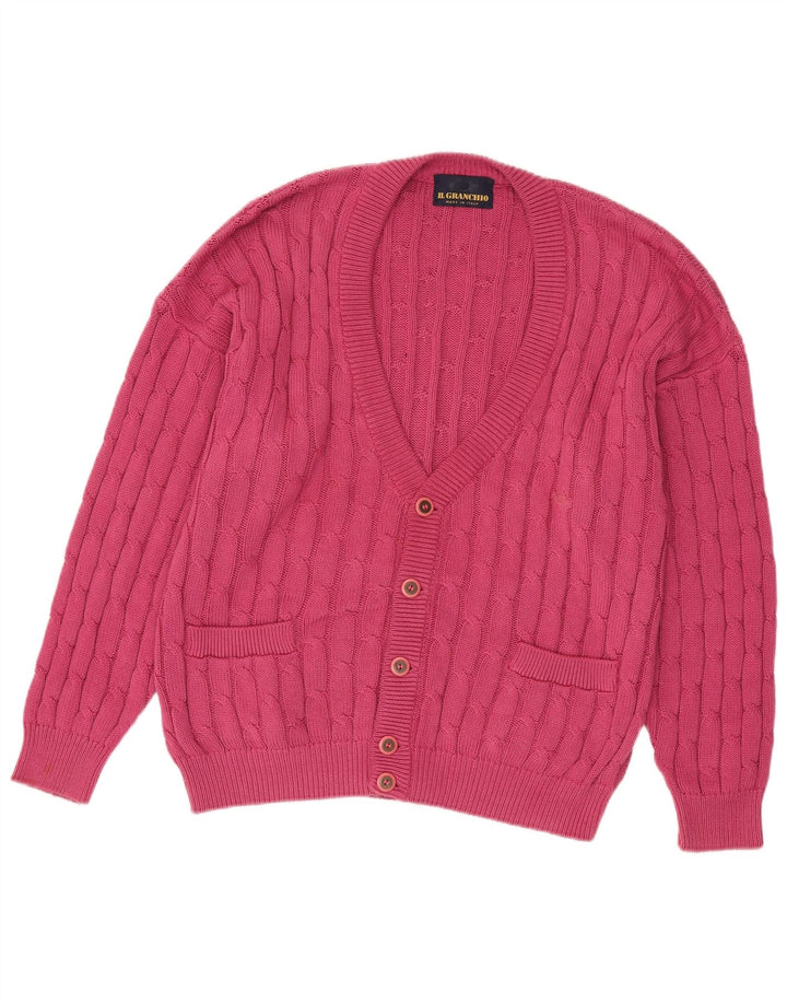 Maglione cardigan da uomo Il Granchio grande rosa