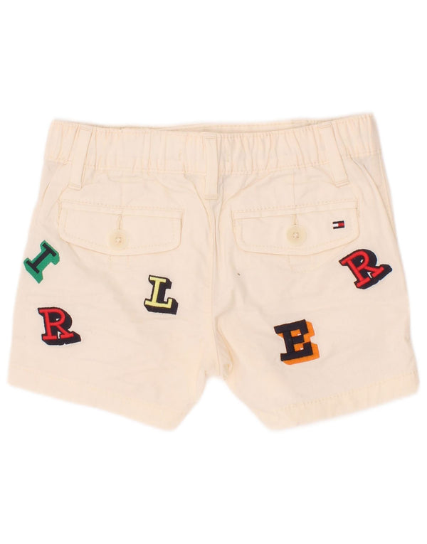 Pantaloncini chino con grafica Tommy Hilfiger per neonato 12-18 mesi W20 in cotone beige