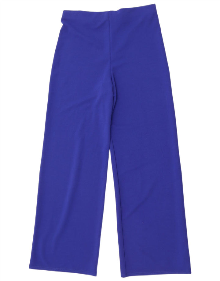 Pantaloni casual dritti da donna Quiz UK 12 Medium W30 L31 Poliestere blu