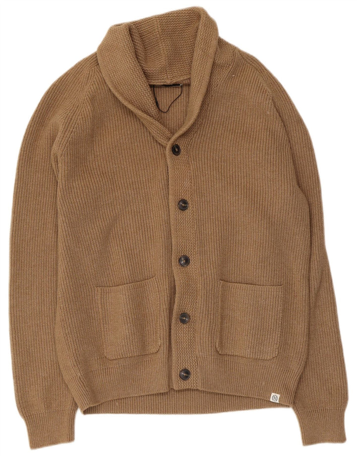 Maglione cardigan da uomo Marks & Spencer grande poliestere marrone