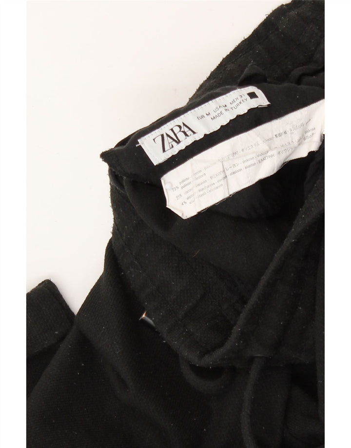 Pantaloni corti da uomo Zara medi W31 L26 poliestere nero