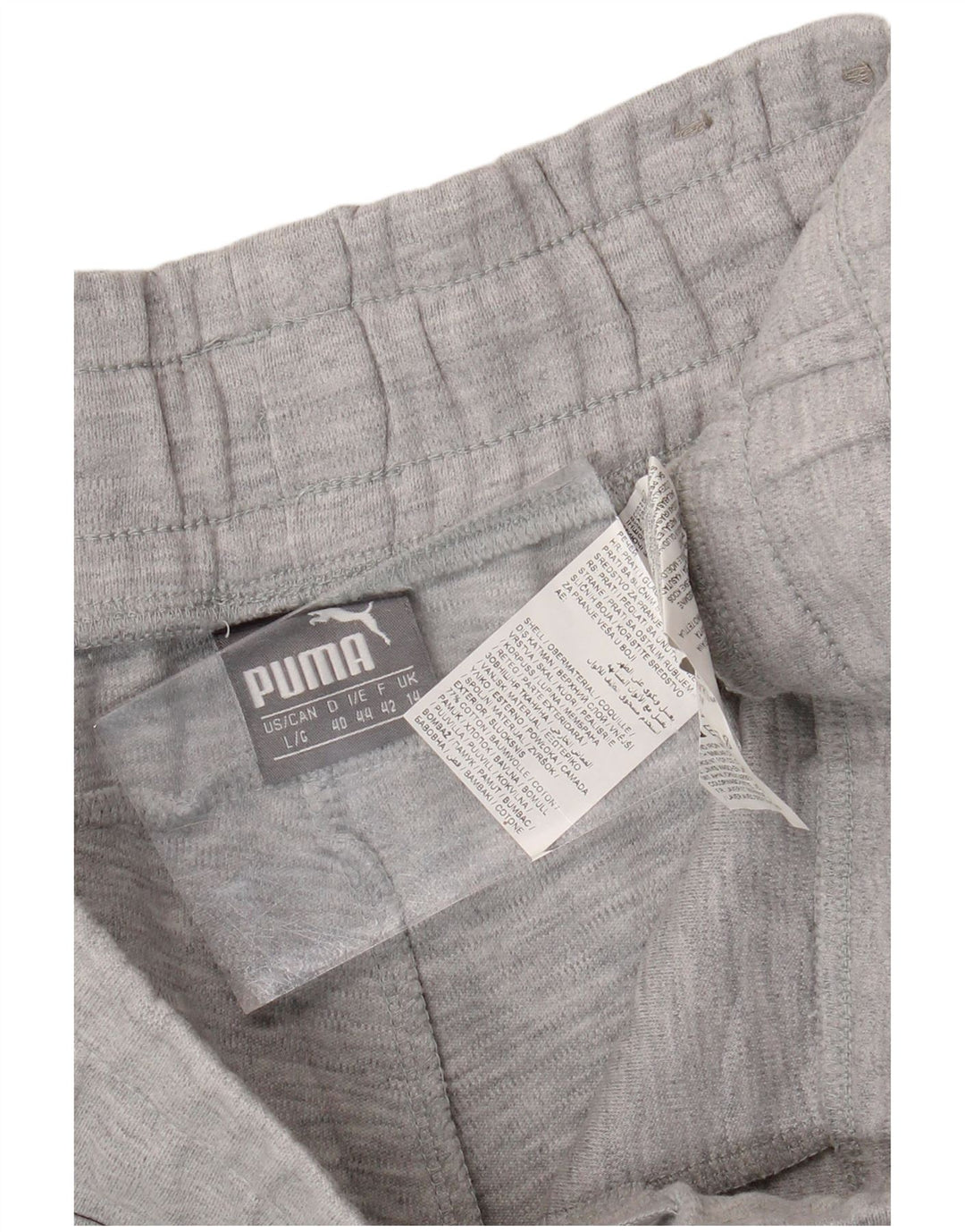 Pantaloni da tuta con grafica PUMA da donna UK 14 Large Grigio Cotone