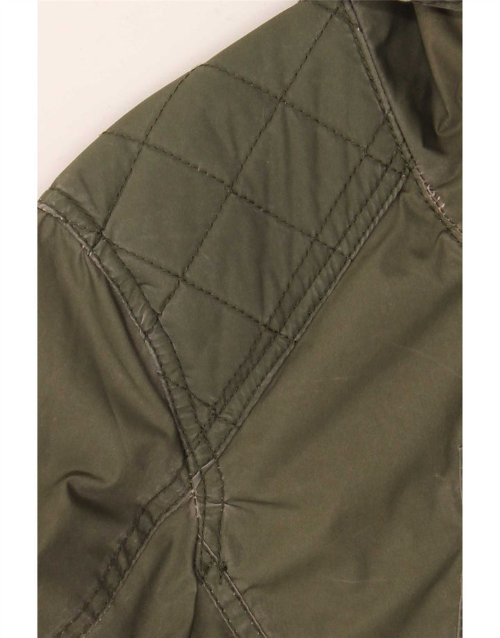 Giacca parka con cappuccio da donna KHUJO UK 20 2XL poliestere kaki