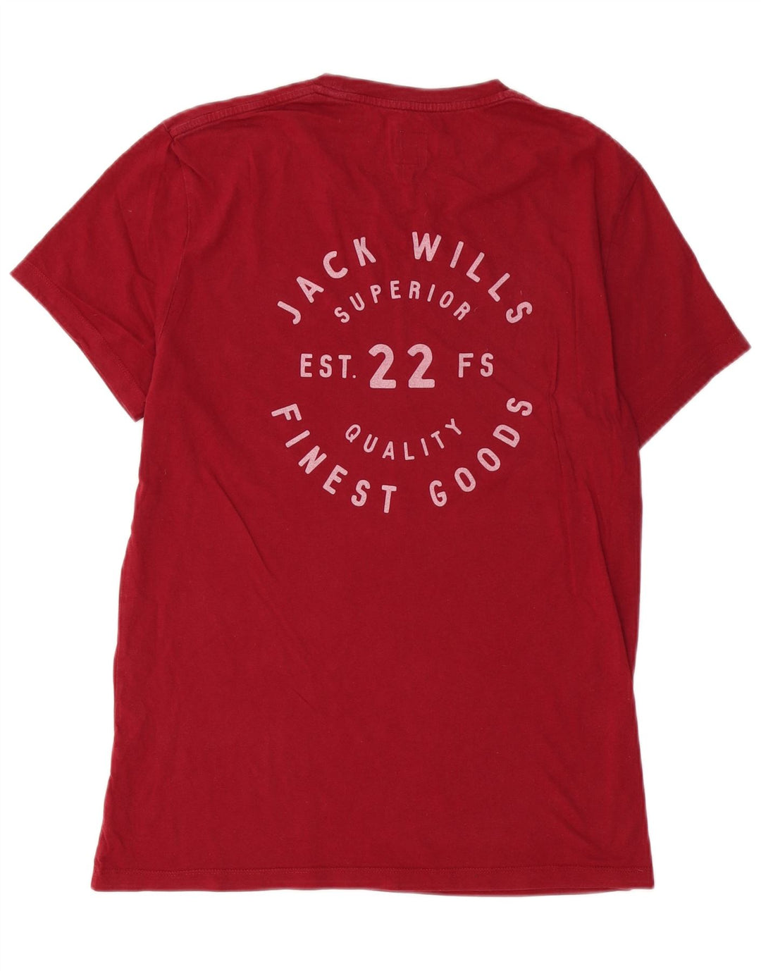 T-shirt grafica da uomo Jack Wills Top piccola in cotone rosso