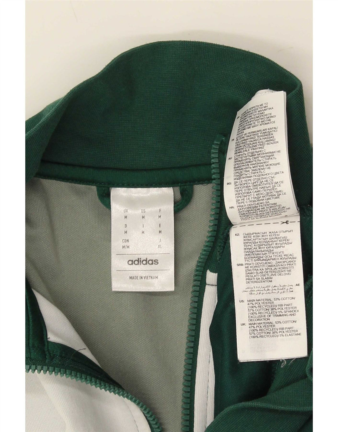 Giacca da ginnastica da uomo Adidas Top Jacket in cotone color block verde medio