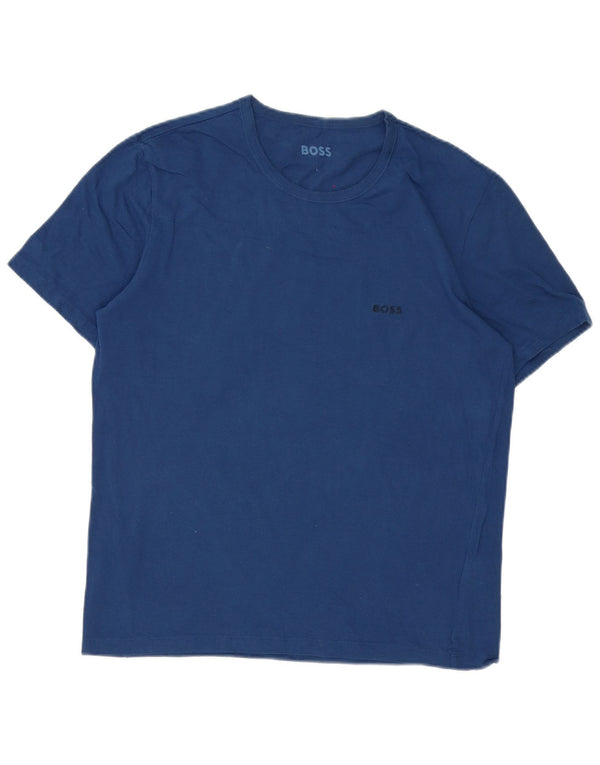 T-shirt da donna Hugo Boss Top UK 16 grande cotone blu
