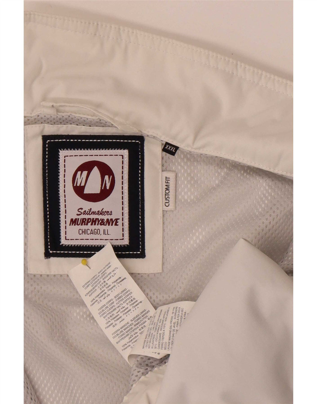 Murphy & Nye Giubbotto bomber da uomo UK 44 3XL Bianco Poliammide