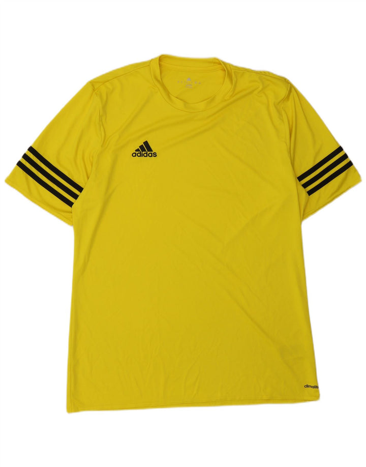 T-shirt ADIDAS da uomo Climalite Top grande giallo in poliestere
