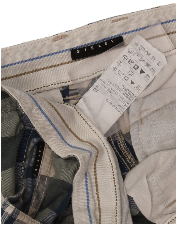 Pantaloncini cargo da uomo Sisley IT 50 Large W36 in cotone a quadri multicolore
