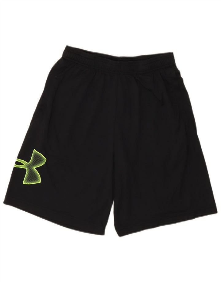 Pantaloncini sportivi grafici da uomo Under Armour poliestere medio nero