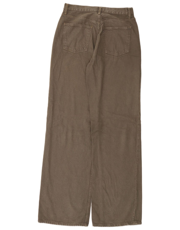 Jeans Zara da donna a gamba larga a vita alta EU 38 Small W28 L33 Grigio