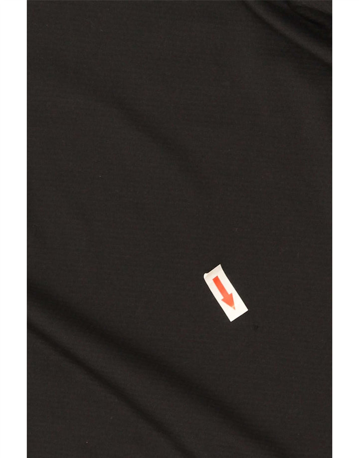 T-shirt Reebok da uomo Top medio nero in poliestere color block