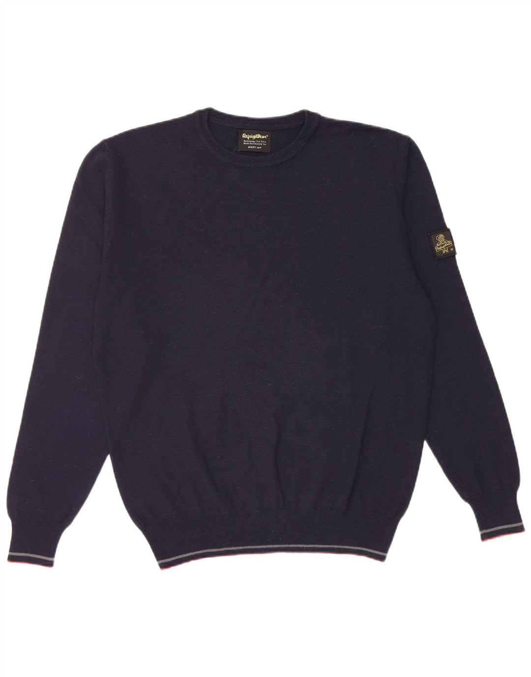 Refrigiwear Maglione girocollo da uomo vestibilità regolare girocollo piccolo blu navy