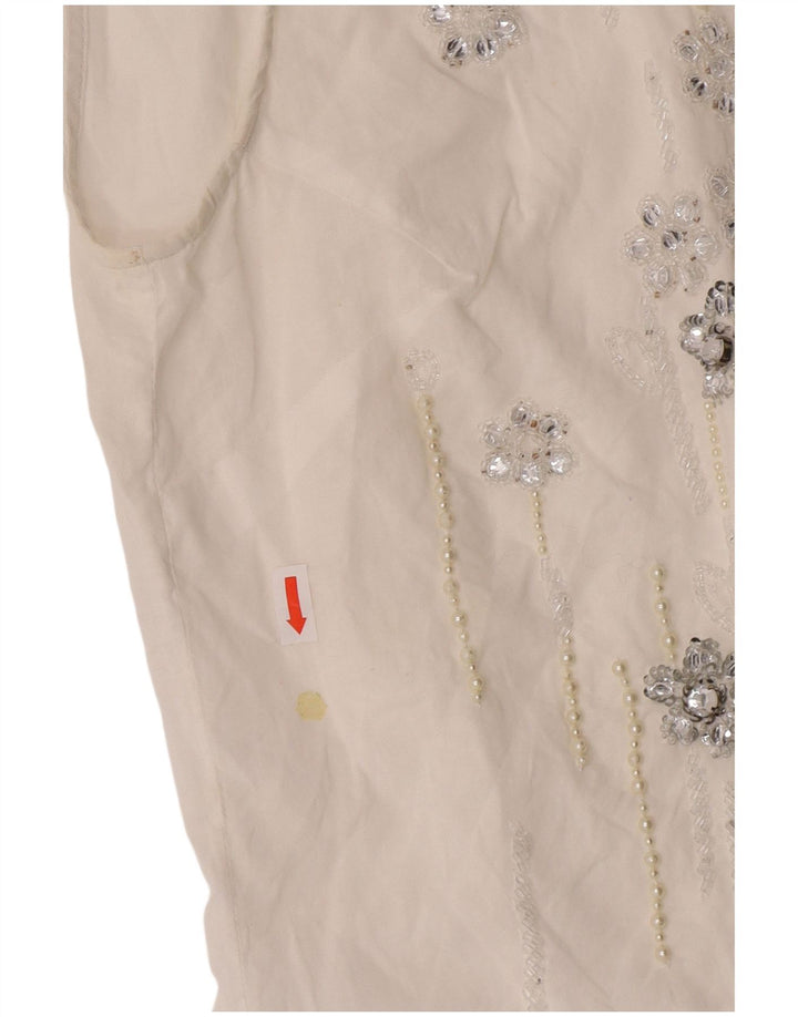 Dolce & Gabbana Camicetta senza maniche da donna Top IT 44 Designer bianco medio