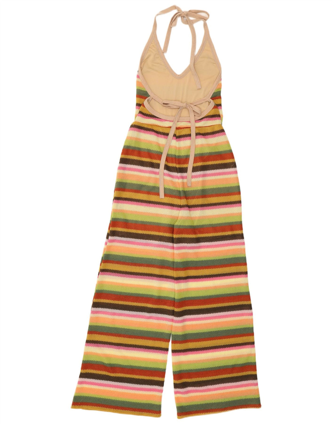 Tuta da donna SHEIN con scollo all'americana UK 14 Poliestere a righe multicolore medio